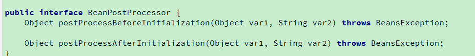 BeanFactoryPostProcessor和BeanPostProcessor的区别 - 图1