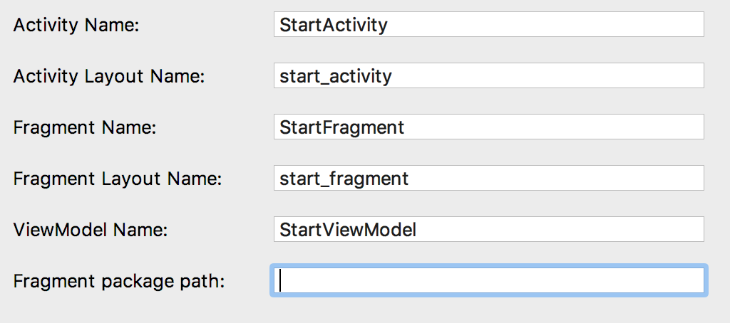 图二：Activity & Fragment + ViewModel 模板的 Configure Activity 页面