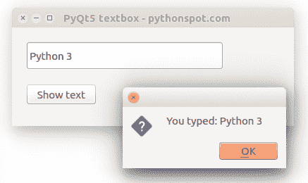 PyQt5 文本框示例 - 图1