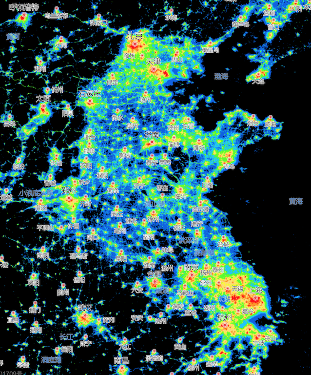 中国光污染地图 - 图1