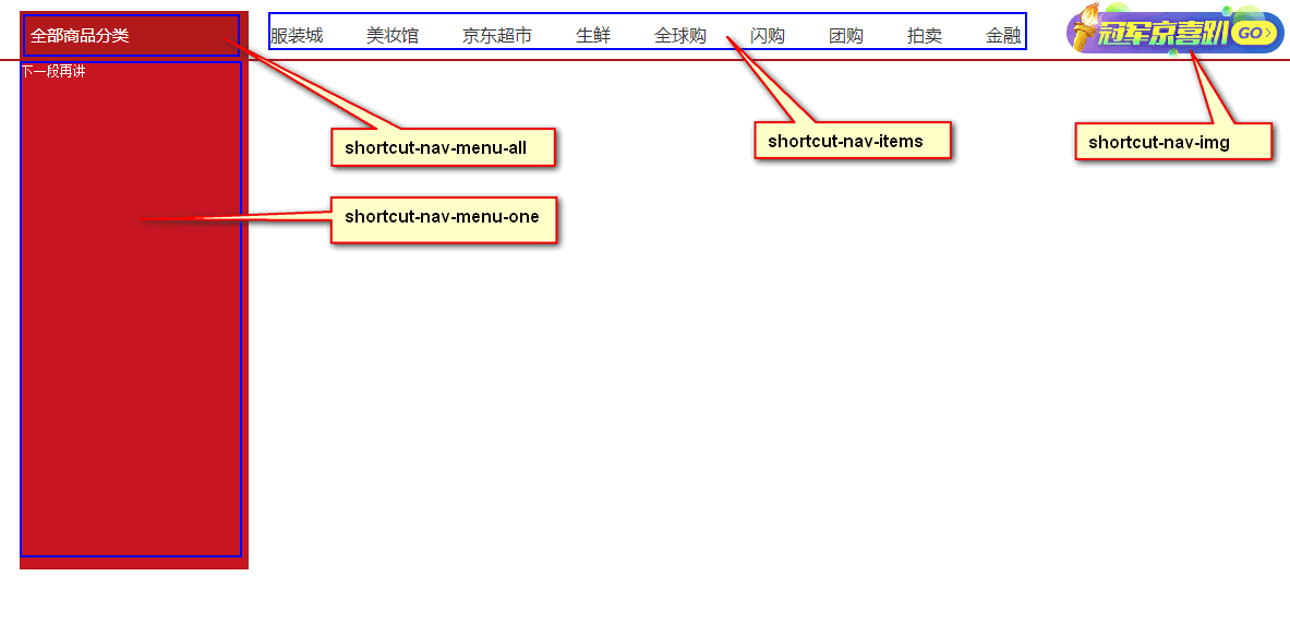 02-CSS基础练习：JD首页的制作（快捷导航部分） - 图1
