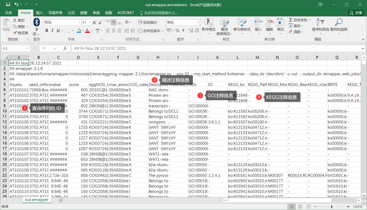 零基础快速完成基因功能注释 / GO / KEGG / PFAM... - 图10