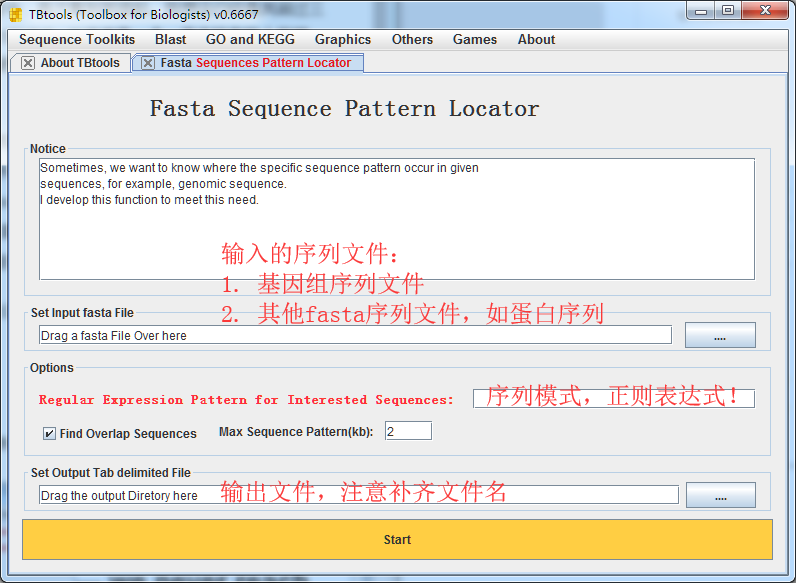 大范围查找序列模式所在位置，用TBtools啊~ - 图2