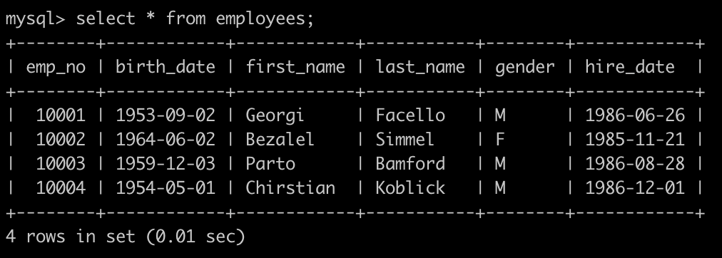 查找所有已分配部门的员工的last_name和first_name - 图1