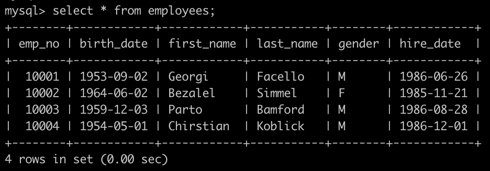 查找所有员工的last_name和first_name以及对应的dept_name - 图1