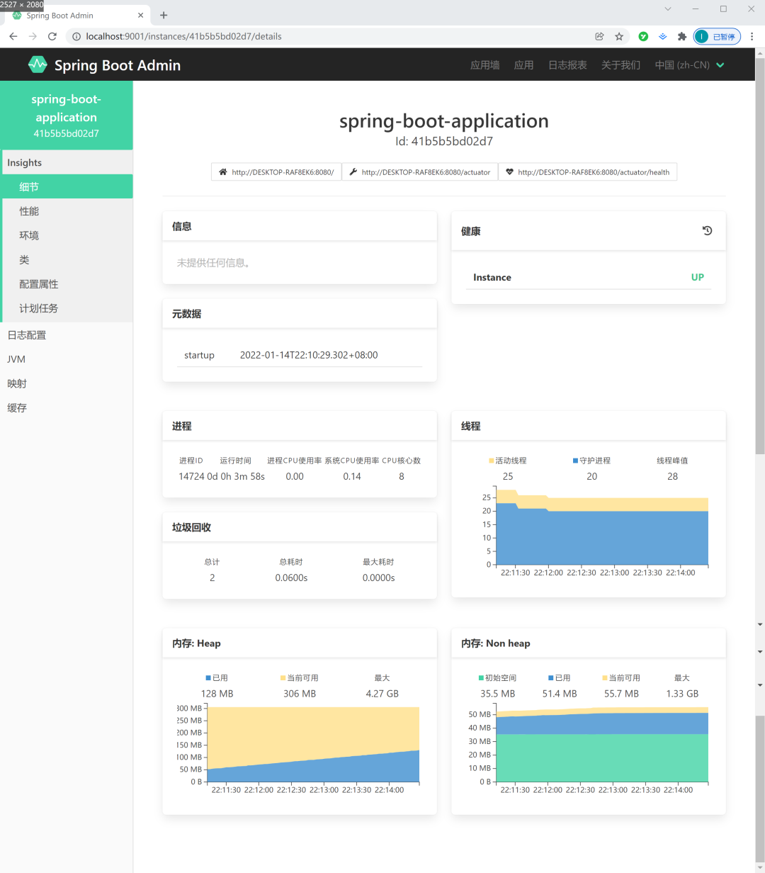 SpringBoot Admin——可视化管理和查看SpringBoot项目 - 图13