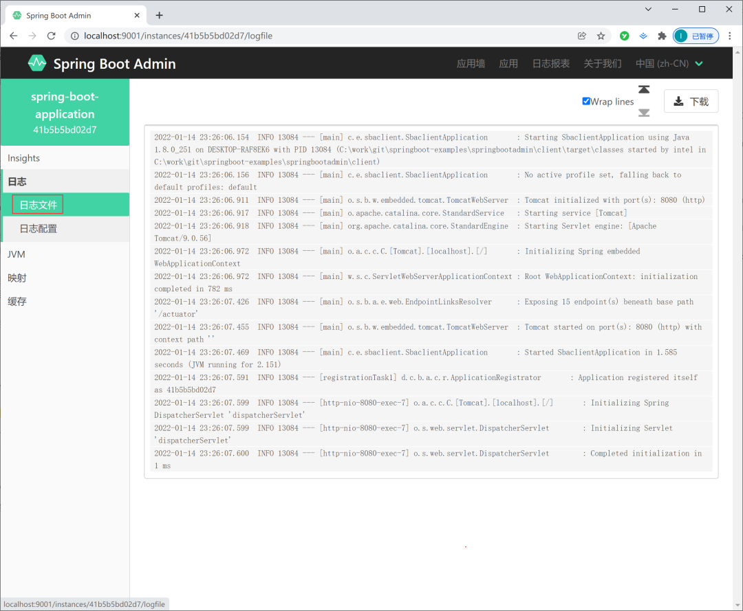 SpringBoot Admin——可视化管理和查看SpringBoot项目 - 图21