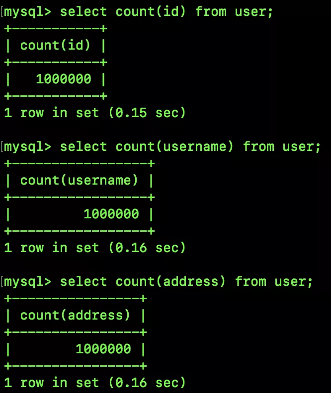MySQL 中 count(*) 比 count(1) 性能分析 - 图2