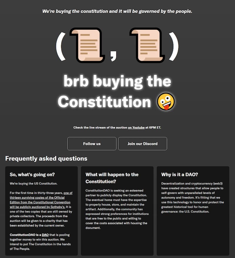 美国宪法拍卖，一个区块链案例 - 图4