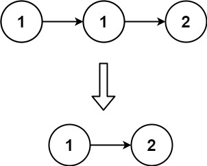 83.删除排序链表中的重复元素 - 图2