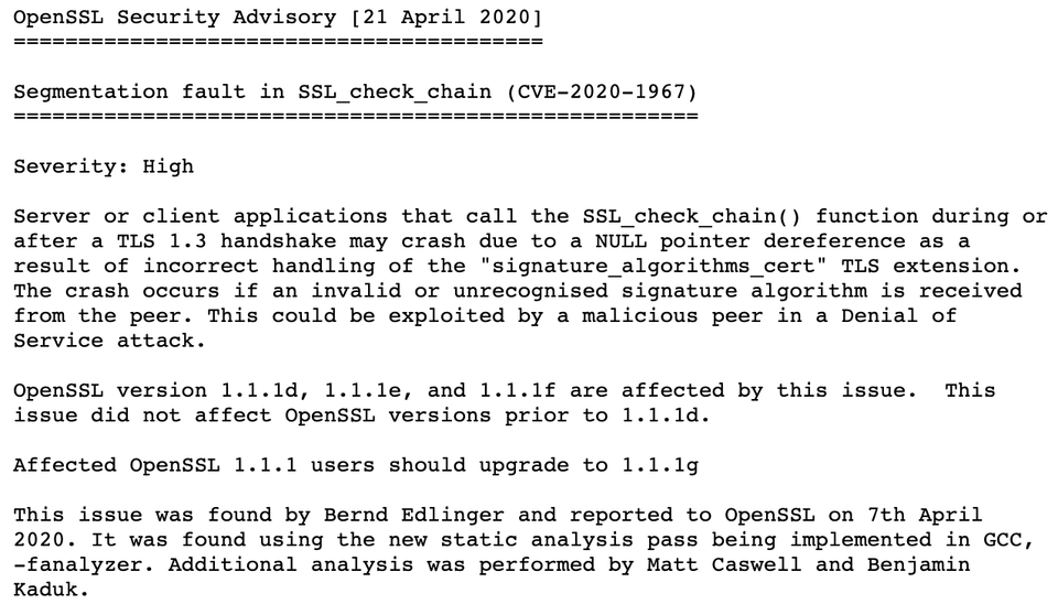 OpenSSL 高危漏洞影响 OpenSSL 1.1.1 的多个版本 - 图1