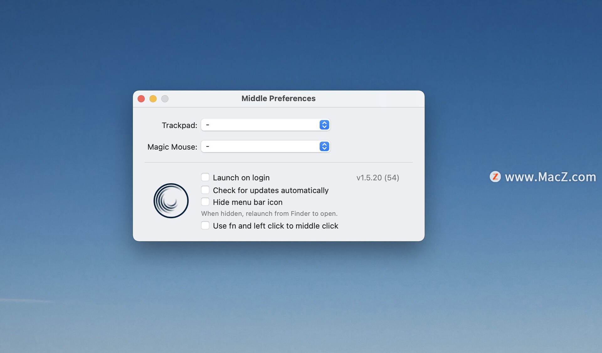 Middle for Mac(触控板和鼠标增强工具) v1.5.20 - 图1