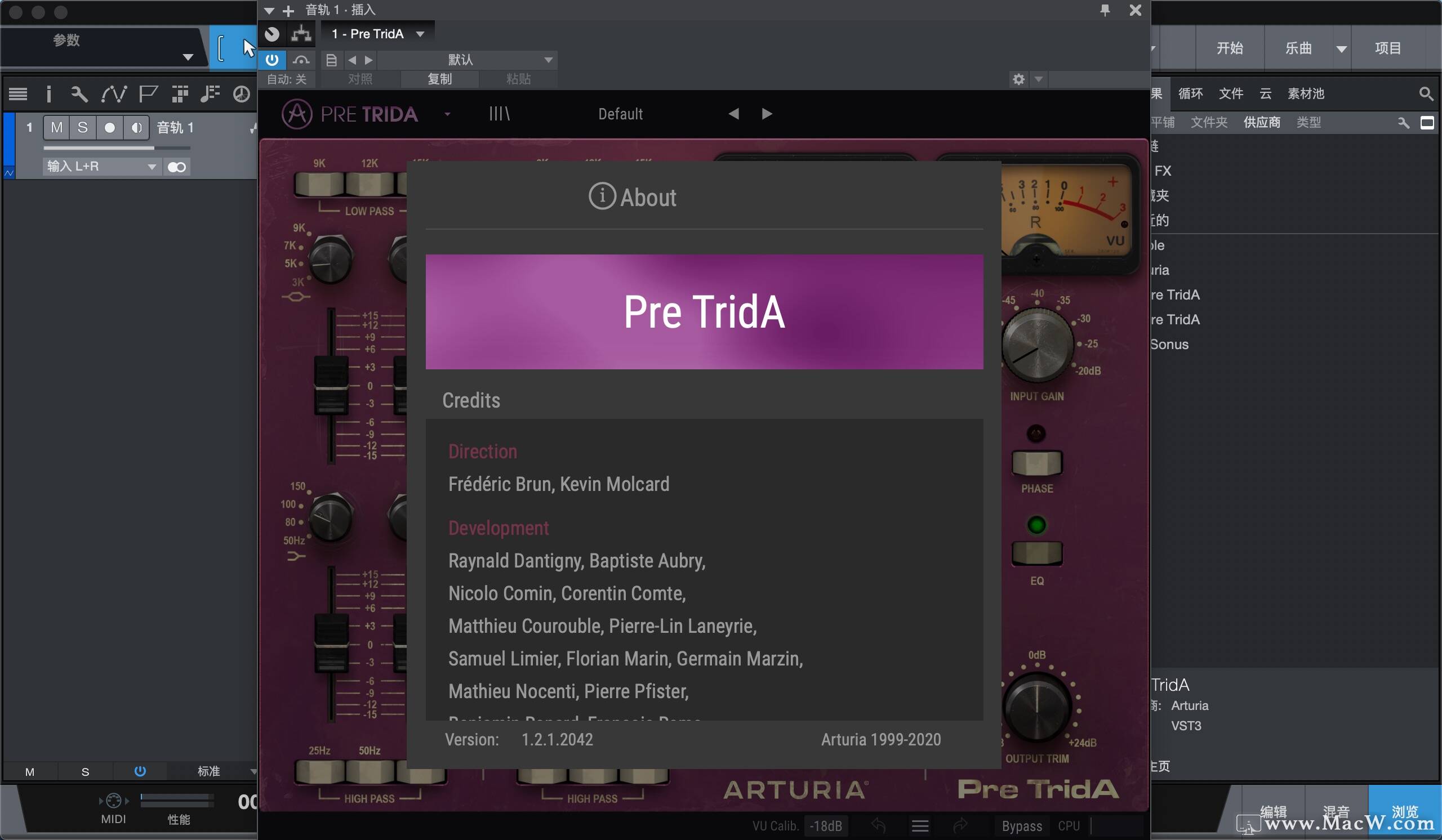 Arturia Pre TridA for Mac(A级模拟机架) v1.2.1.2042激活版 - 图1