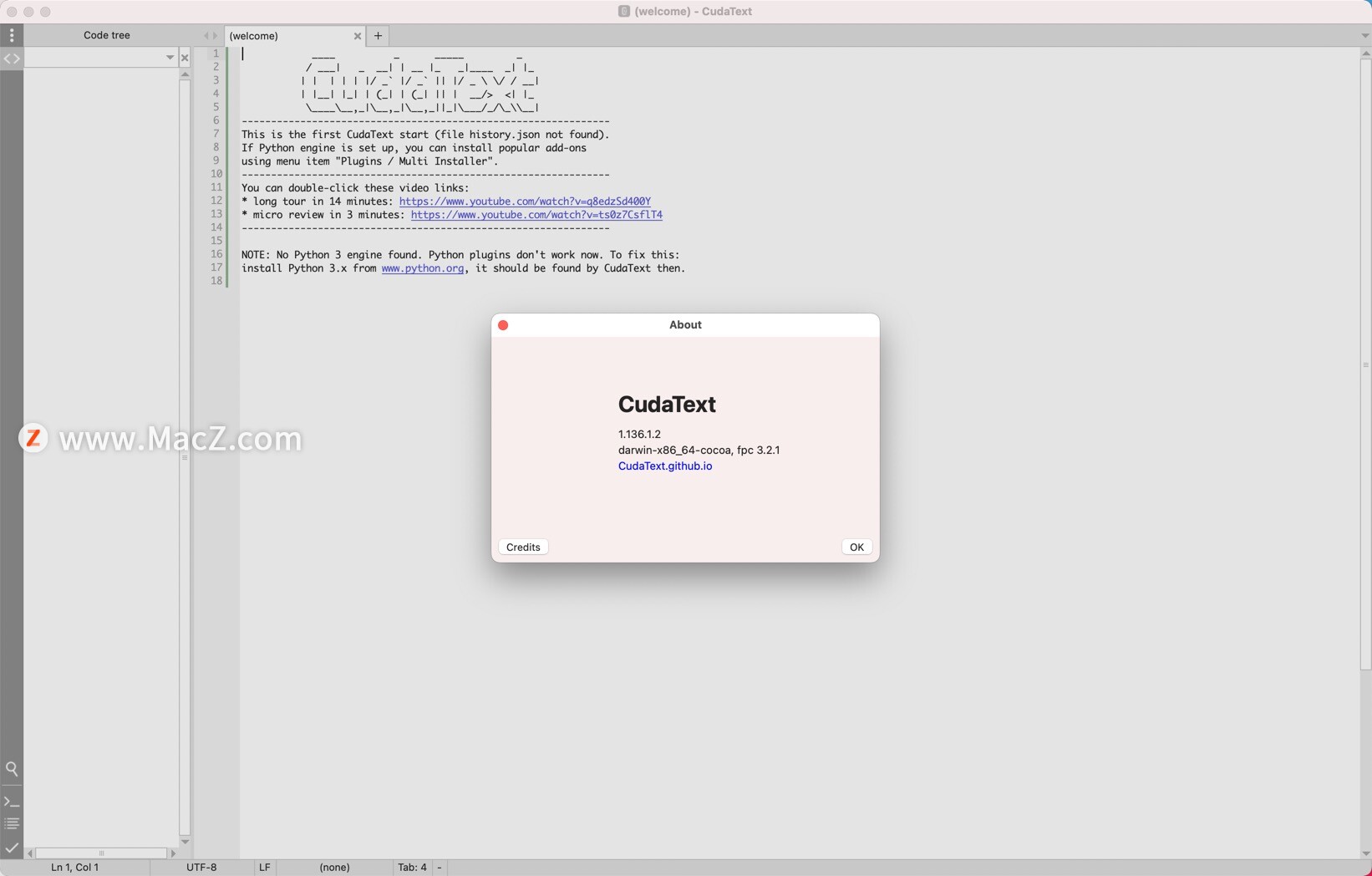 CudaText for Mac(代码编辑器)v1.136.1.2最新版 - 图1