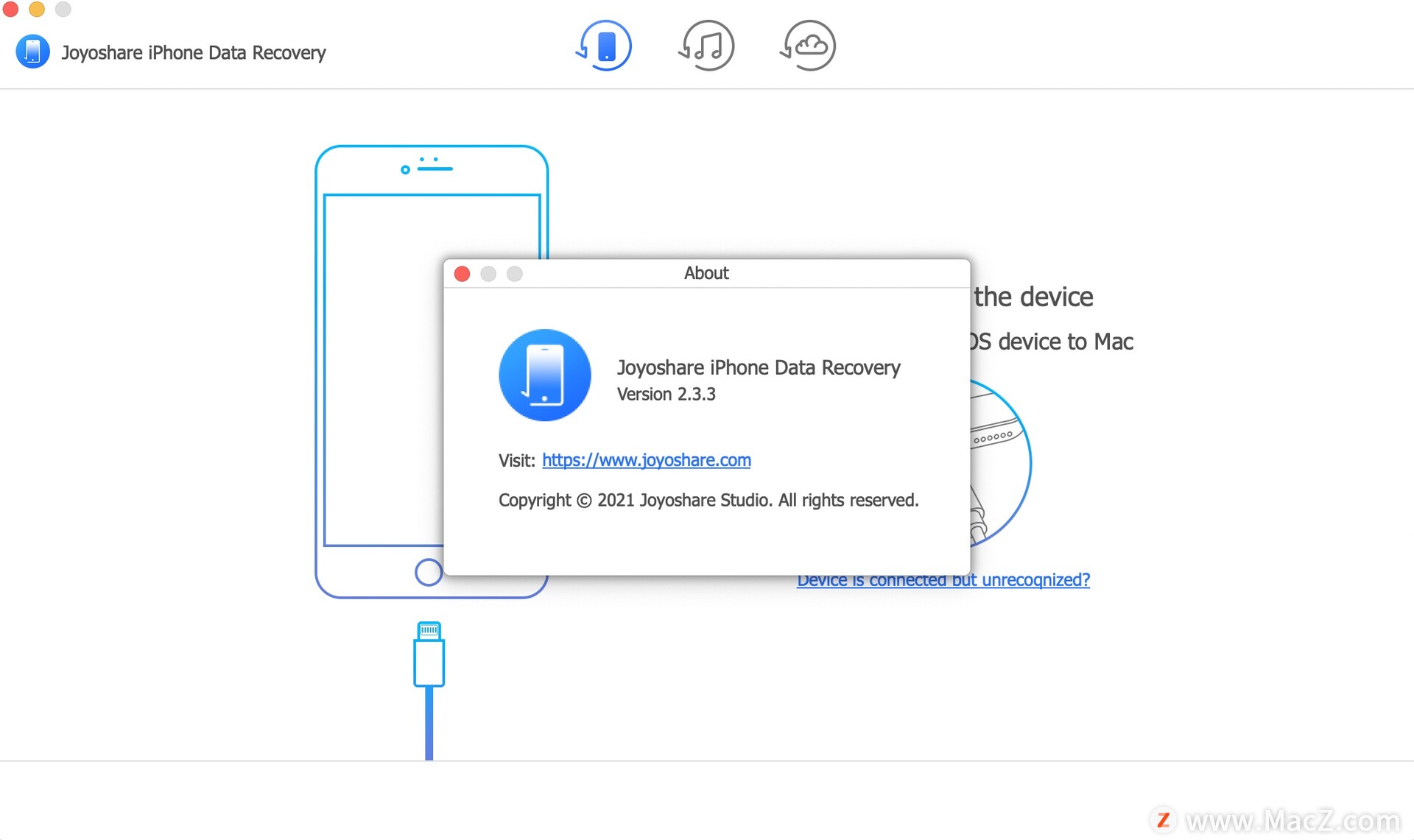 Joyoshare iPhone Data Recovery Mac(iPhone数据恢复工具)v2.3.3 - 图1