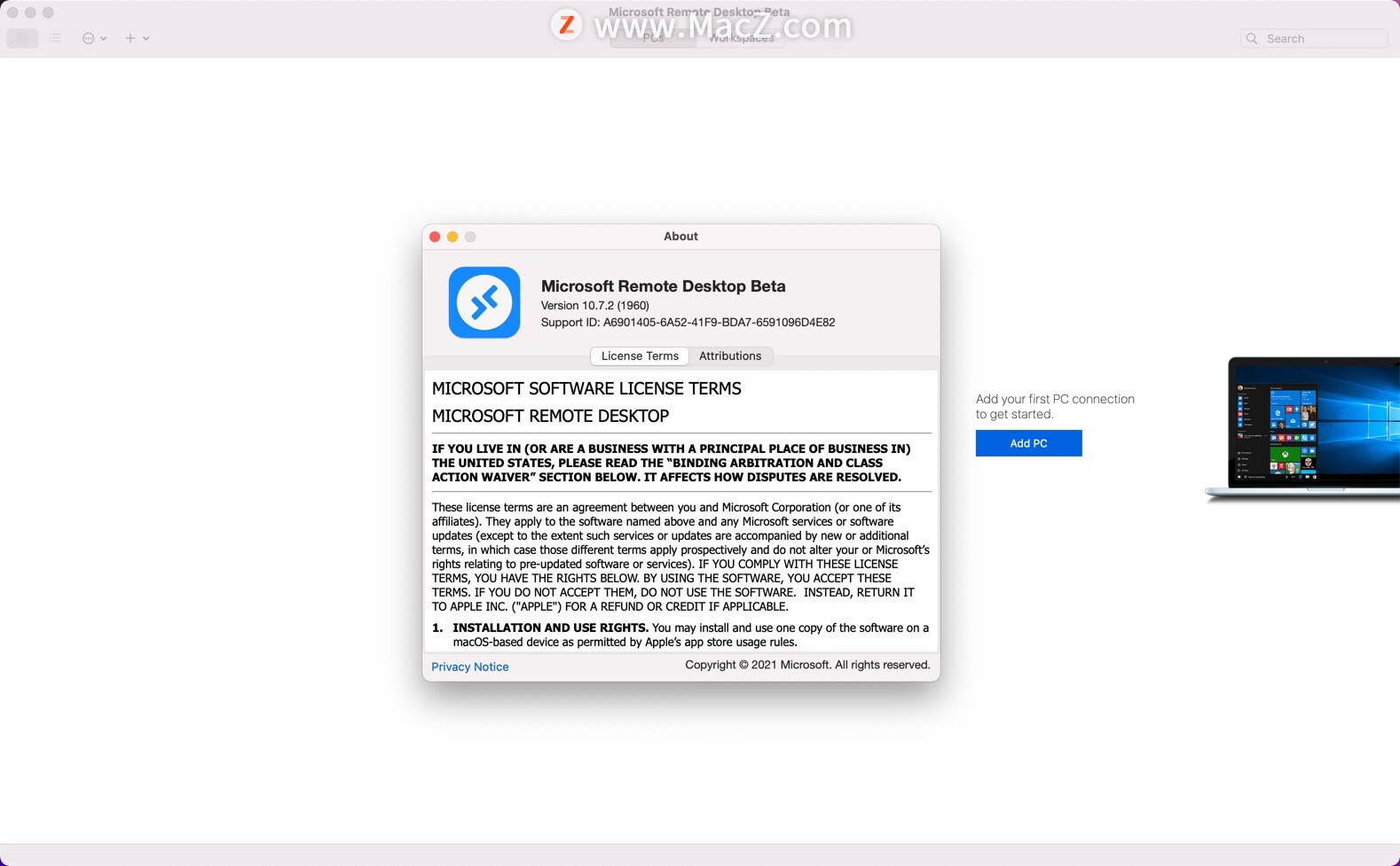 Microsoft Remote Desktop for Mac(微软远程连接工具)v10.7.2(1960)中英直装版 - 图1