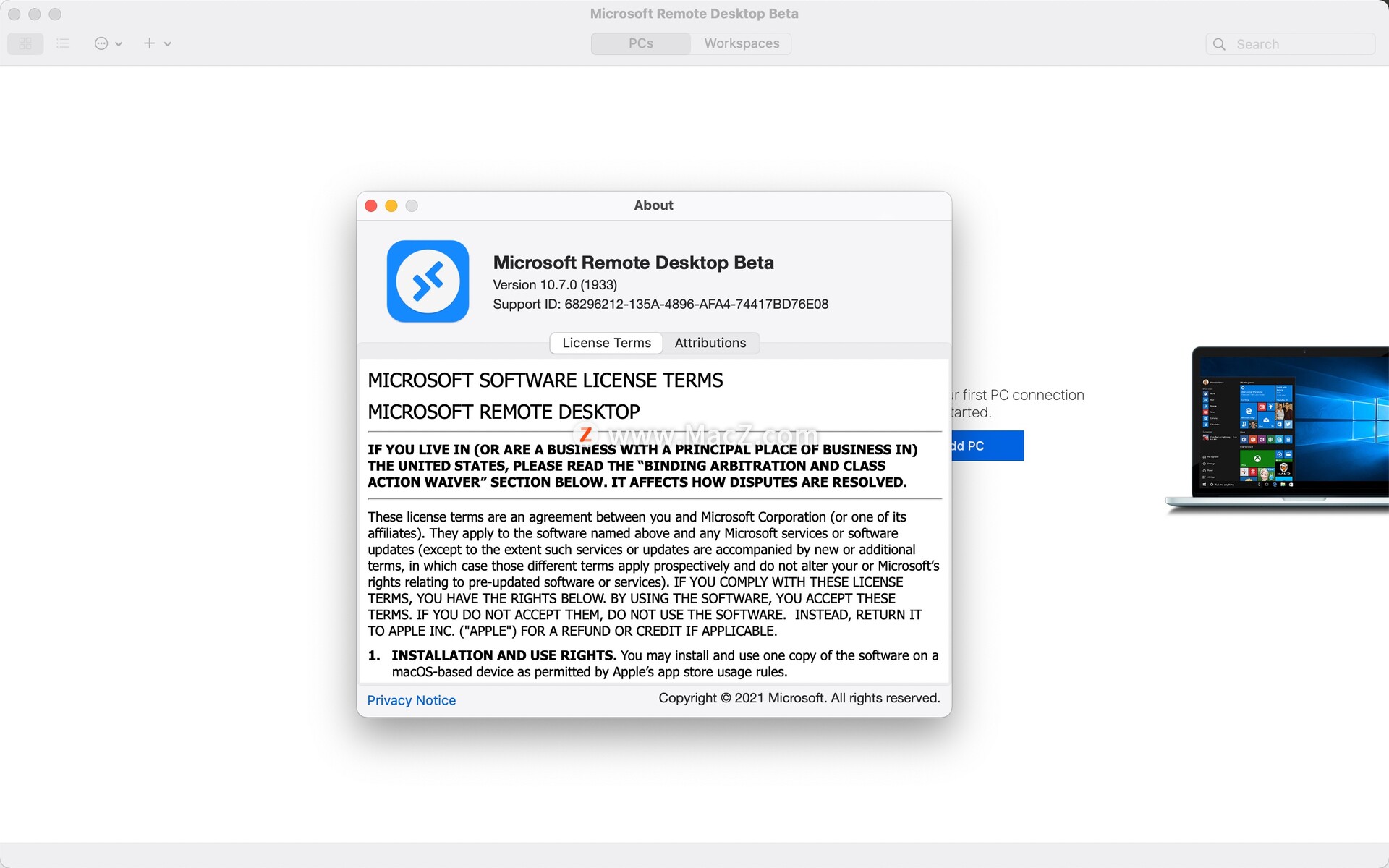 Microsoft Remote Desktop for Mac(微软远程连接工具)v10.7.0(1933)中英直装版 - 图1