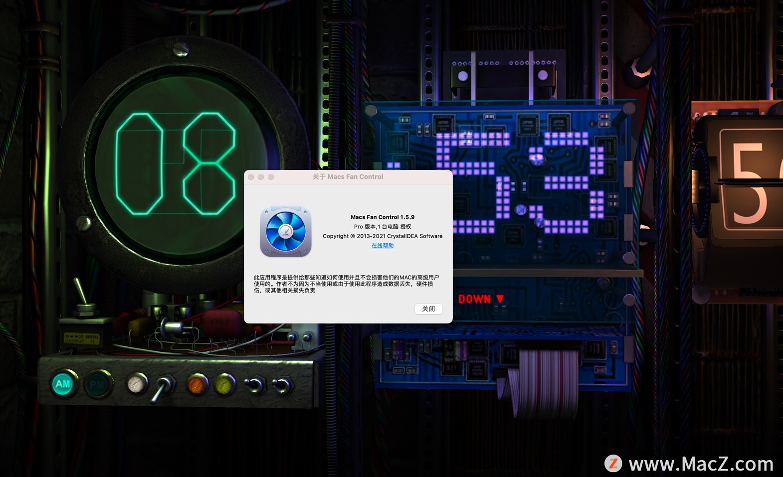 Macs Fan Control Pro for mac( 电脑风扇控制软件)v1.5.9.30中文修复版 - 图1
