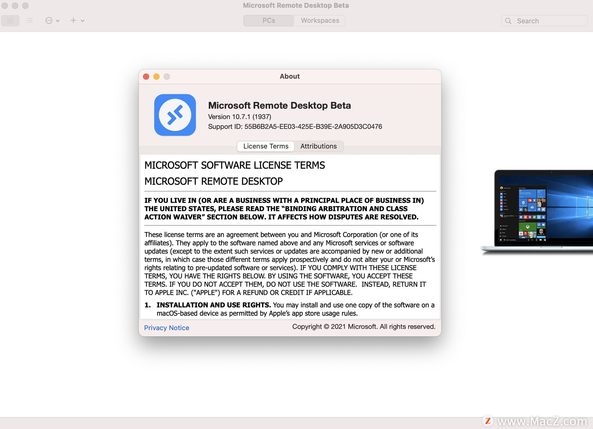 Microsoft Remote Desktop for Mac(微软远程连接工具)v10.7.1(1937)中英直装版 - 图1