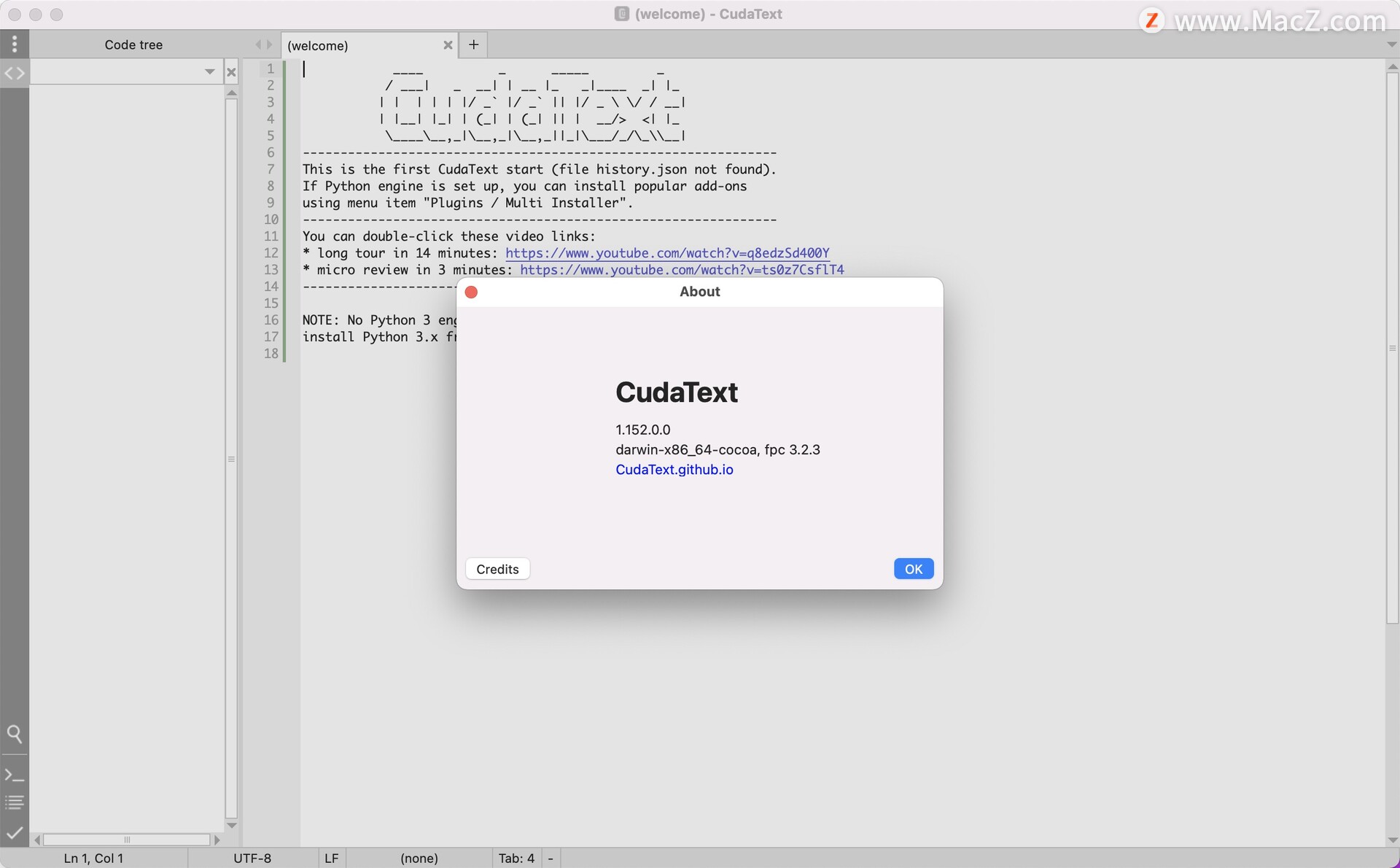 CudaText for Mac(代码编辑器)v1.152.0.0最新版 - 图1