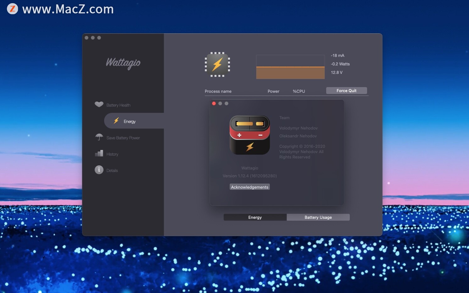 Wattagio for Mac(电池管理) v1.12.4激活版 - 图1