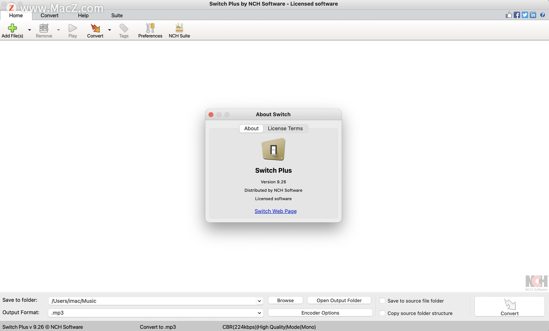 NCH Switch Plus for Mac(音频转换工具)v9.26特别版 - 图1
