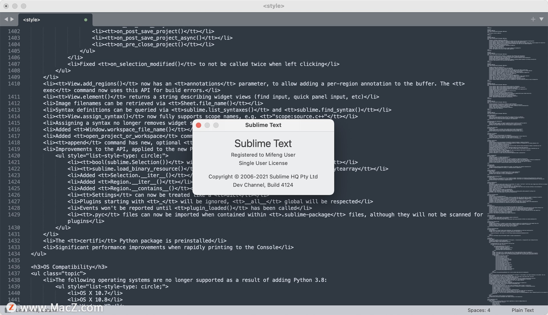 sublime text for Mac(前端代码开发神器)4.0(4124)汉化版 - 图1