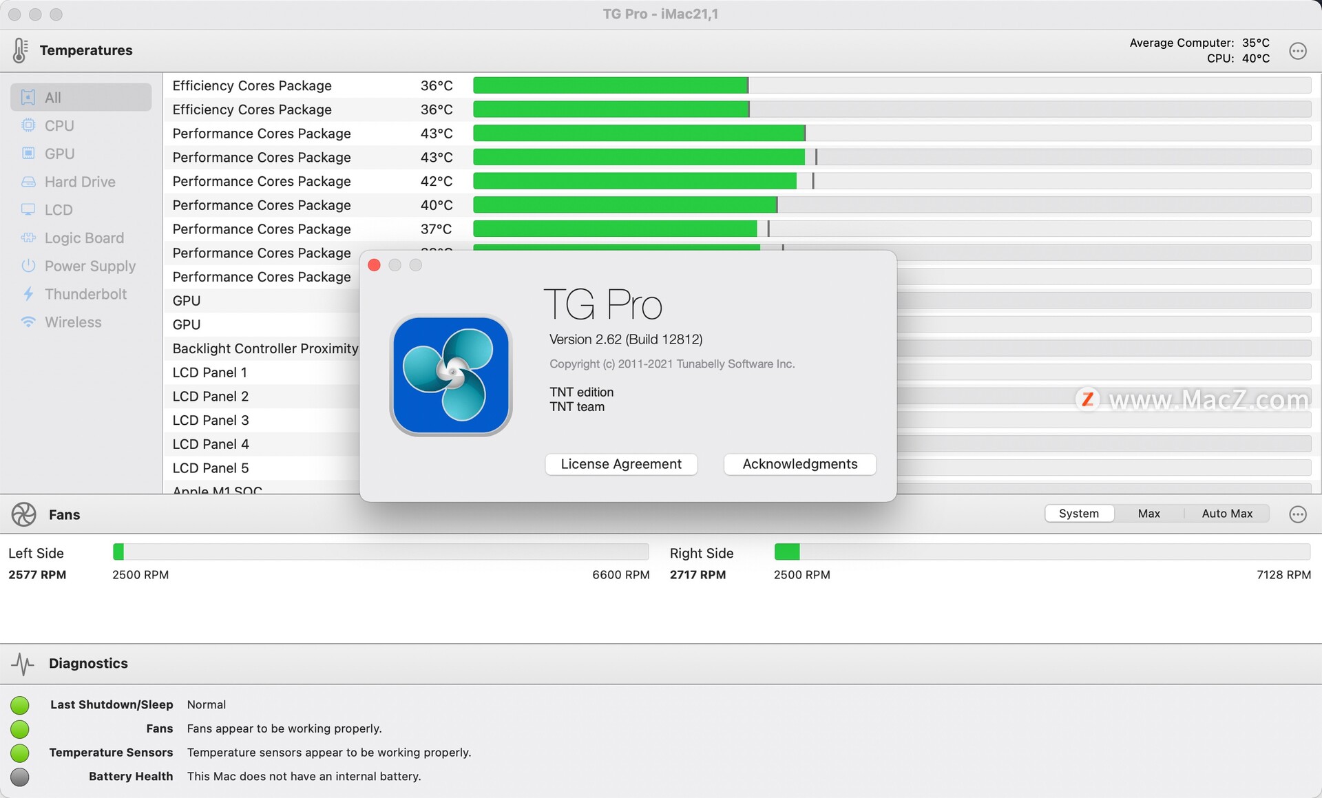 TG Pro for Mac(Mac电脑硬件温度监测工具)v2.62(12812) - 图1