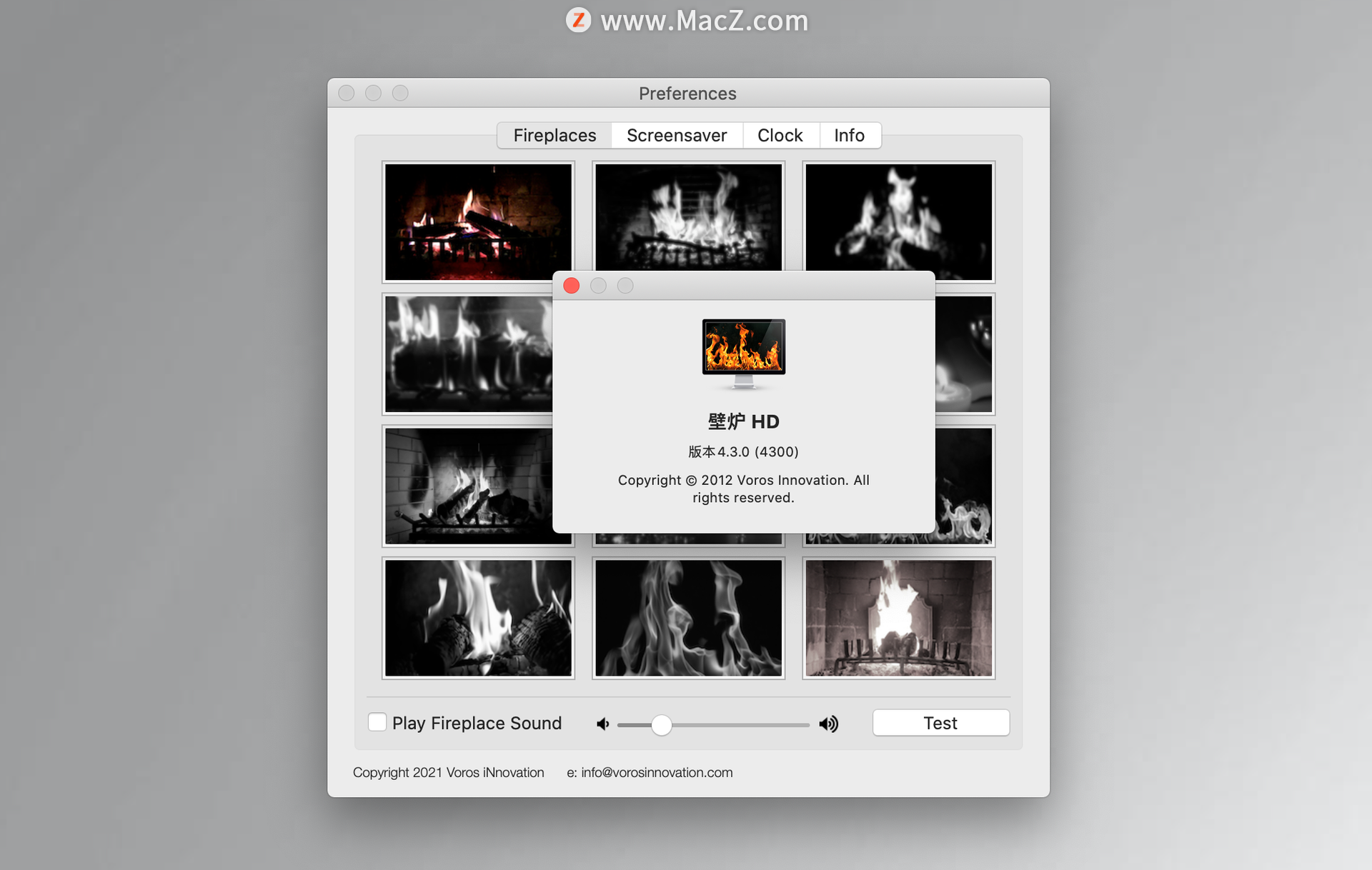 Fireplace Live HD  Screensaver for Mac(壁炉和篝火屏幕保护程序)4.3.0激活版 - 图1