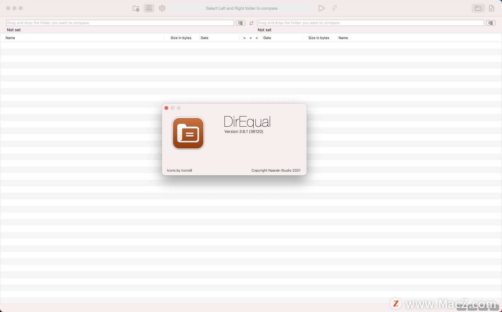 Naarak Studio DirEqual for Mac(文件夹快速比较工具)v3.6.1 (36120)免激活版 - 图1