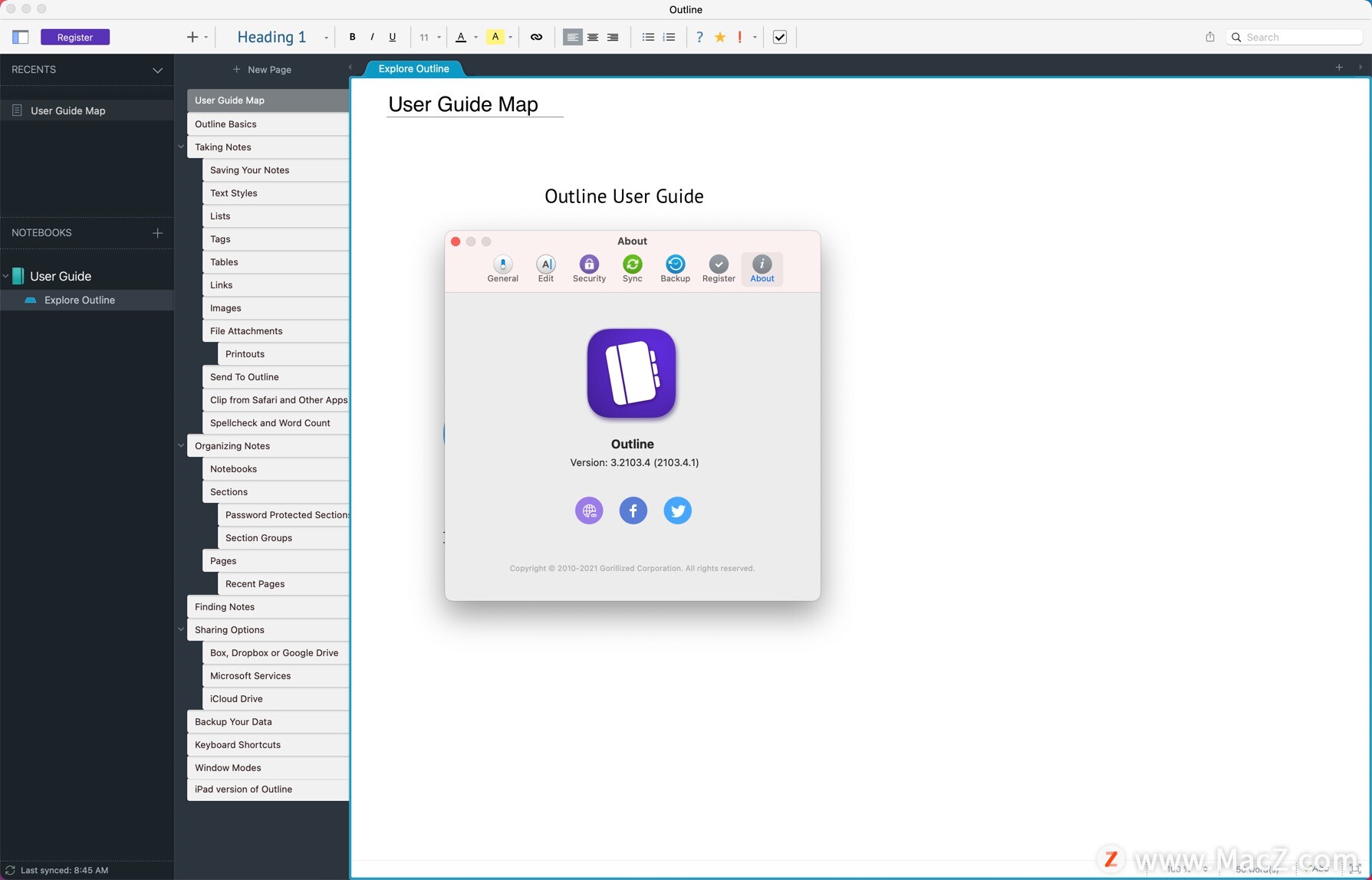 Outline for Mac(Mac记事本软件)3.2103.4直装版 - 图1