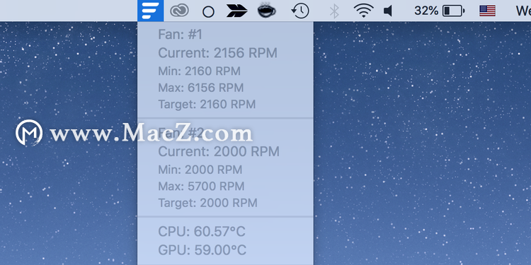 实时监控Mac上CPU温度和风扇速度 - 图3