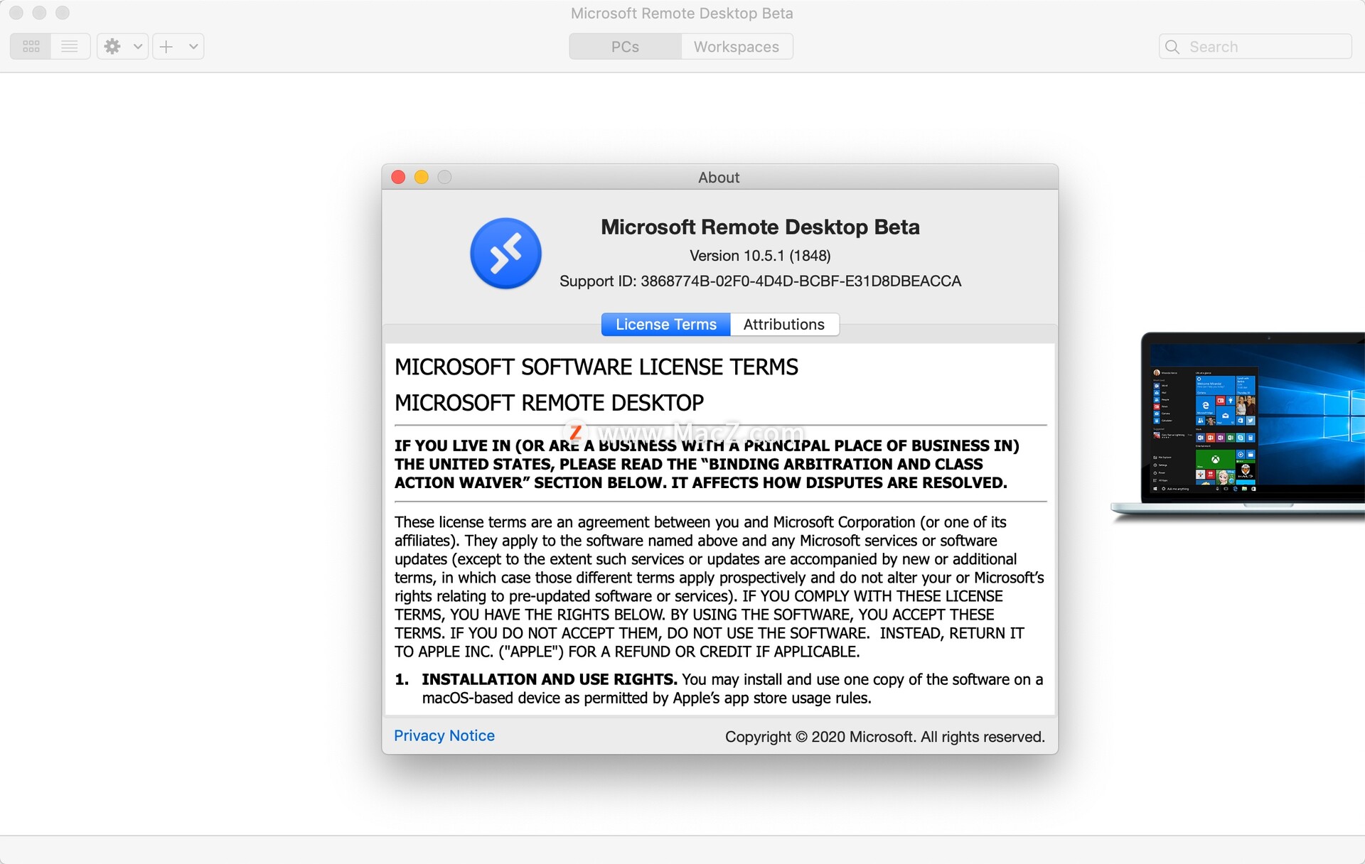 Microsoft Remote Desktop for Mac(微软远程连接工具)v10.5.1(1848)最新版 - 图1