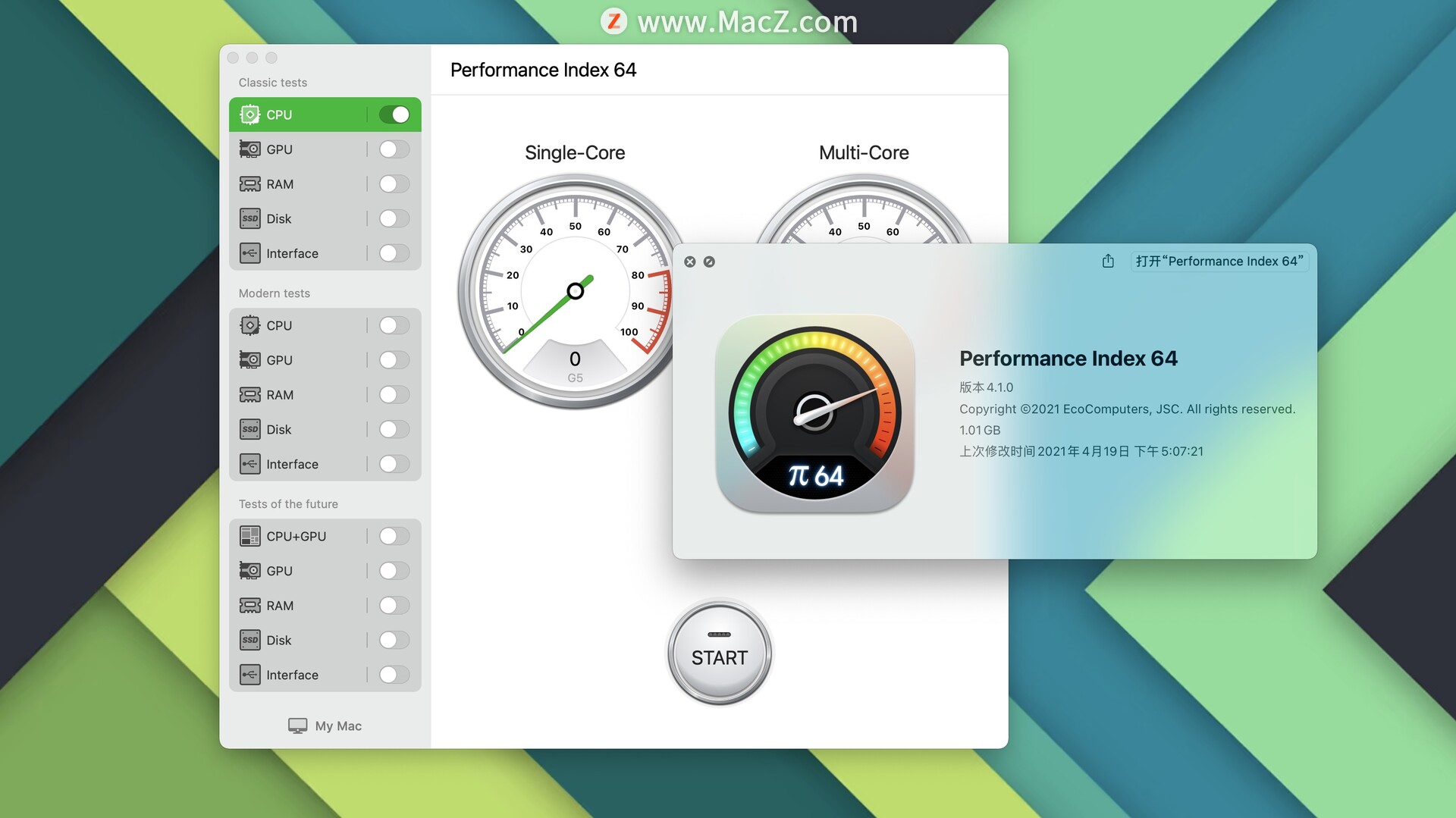 Performance Index 64 Pro for Mac(系统性能监测软件)v4.1.0免激活版 - 图1