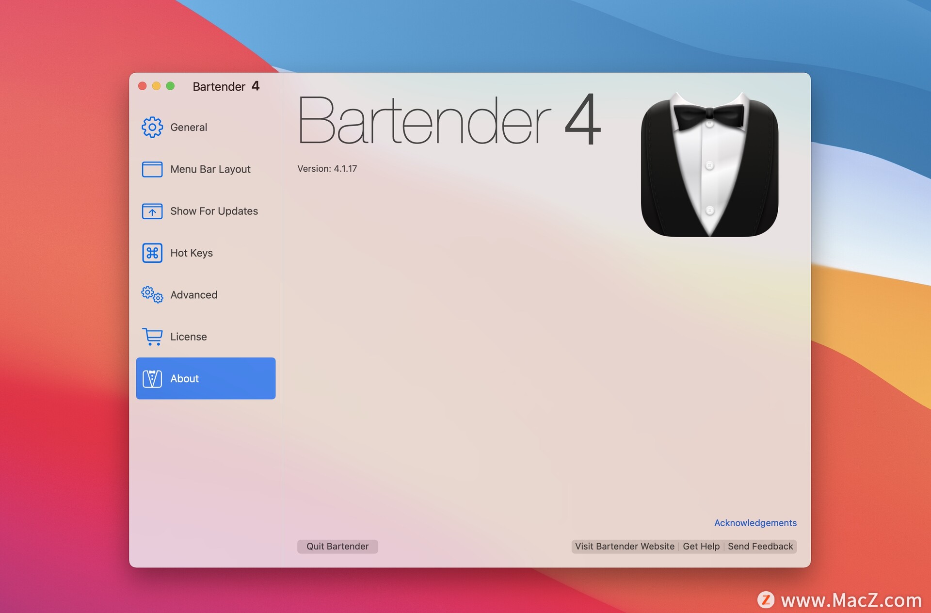 Bartender 4 for Mac(菜单栏应用图标管理神器)v4.1.17 - 图1