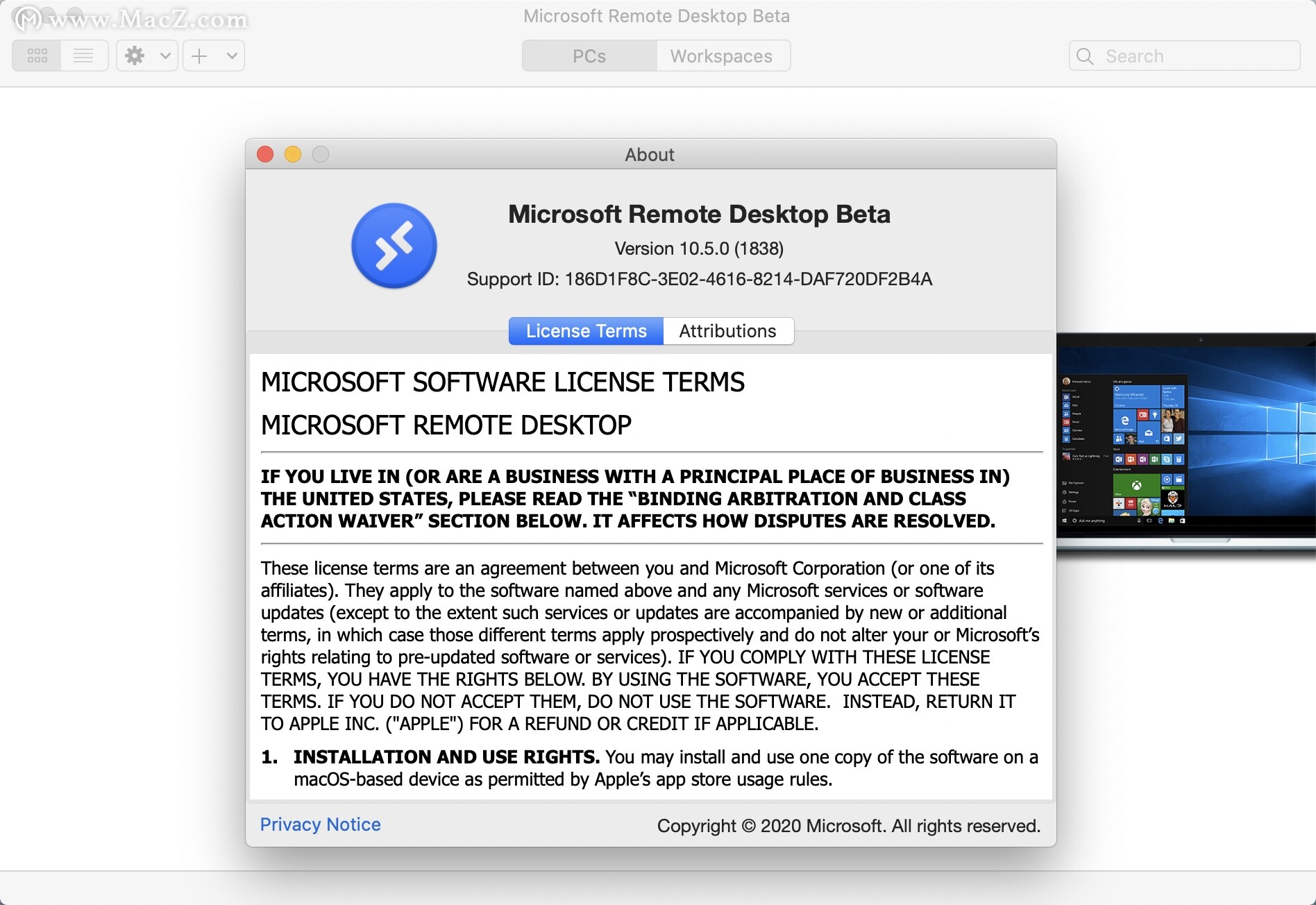 Microsoft Remote Desktop for Mac(微软远程连接工具)10.5.0(1838)最新版 - 图1