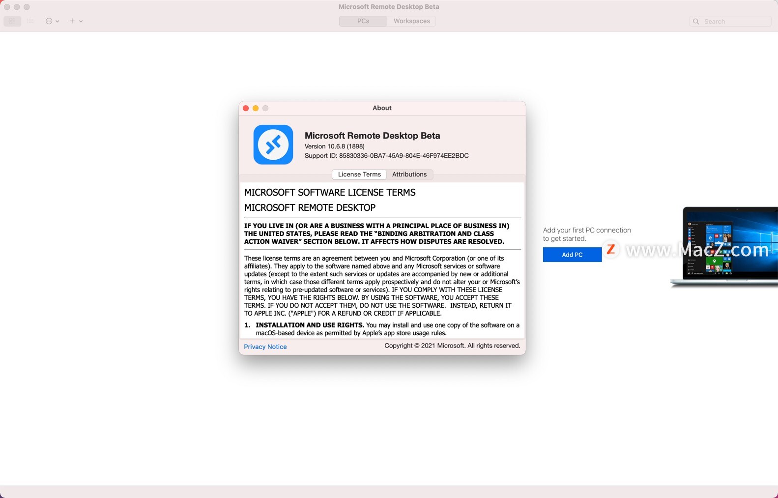 Microsoft Remote Desktop for Mac(微软远程连接工具)v10.6.8(1898)中英直装版 - 图1