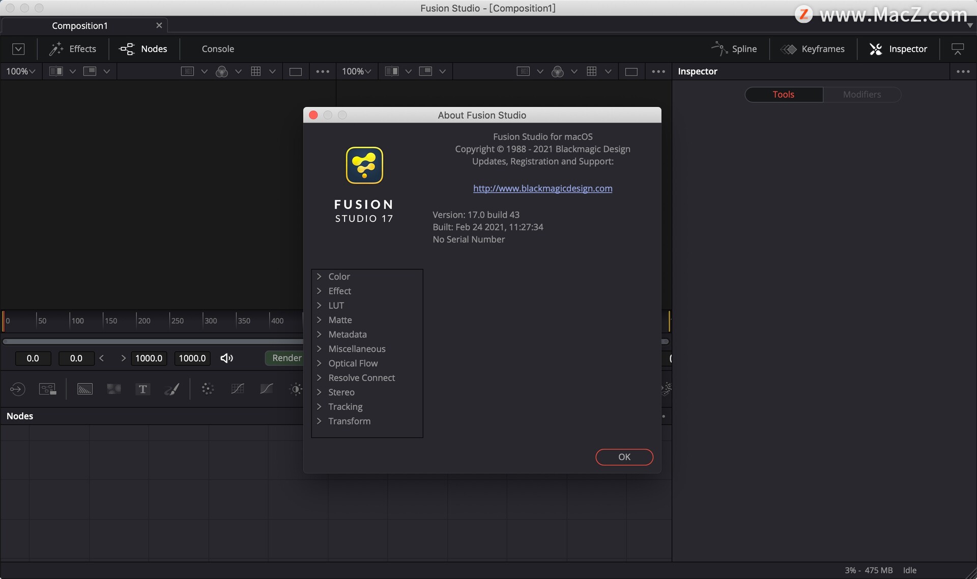 Blackmagic Fusion Studio 17 for Mac(视频特效合成软件)v17.0激活版 - 图1