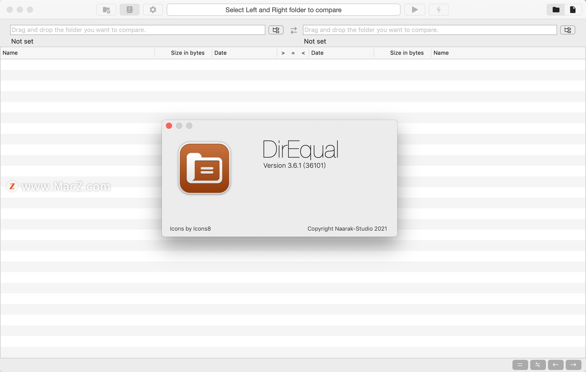 Naarak Studio DirEqual for Mac(文件夹快速比较工具)v3.6.1 (36101)免激活版 - 图1