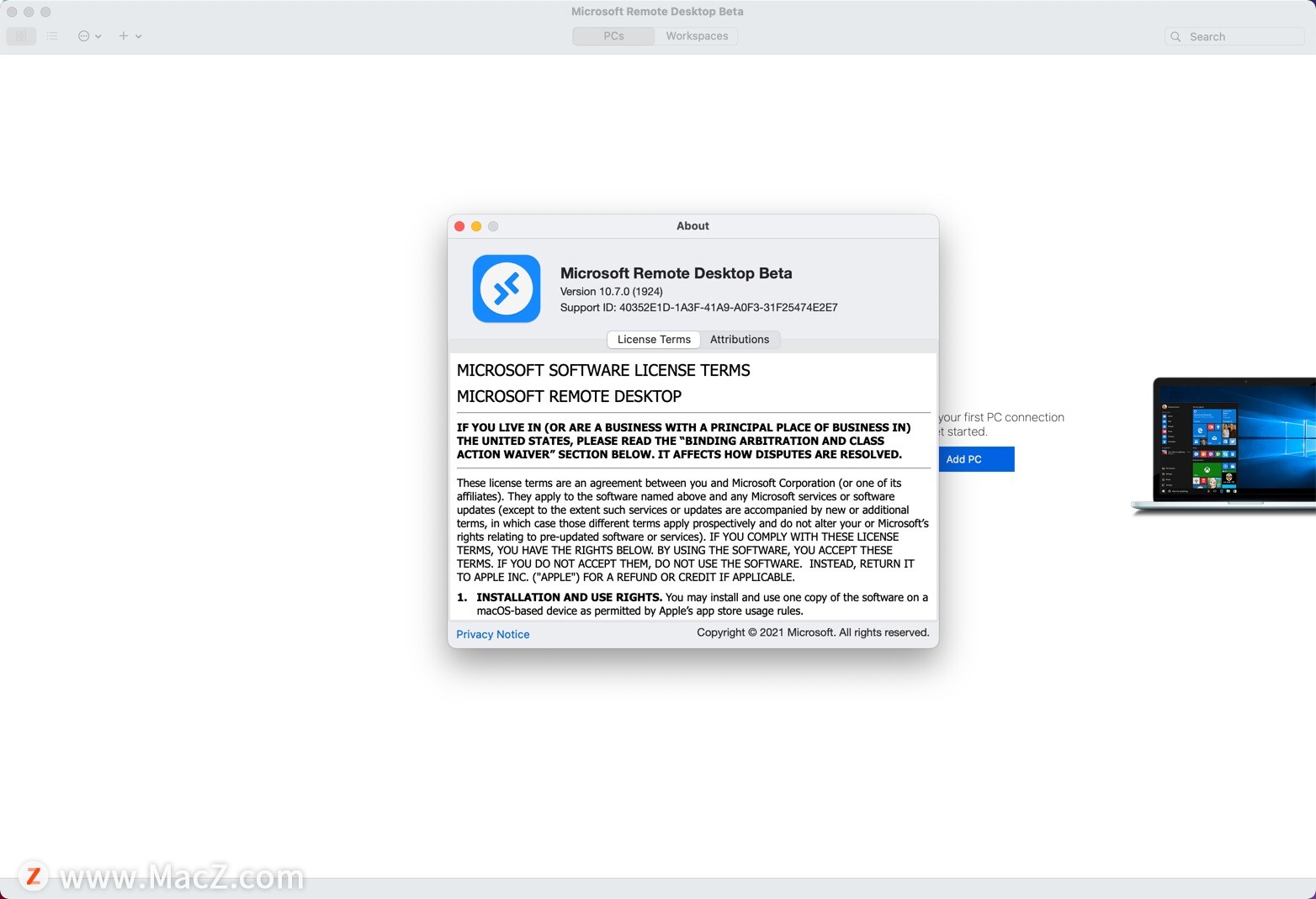 Microsoft Remote Desktop for Mac(微软远程连接工具)v10.7.0(1924)中英直装版 - 图1