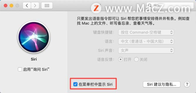 苹果Mac如何关闭右上角的Siri显示？ - 图3