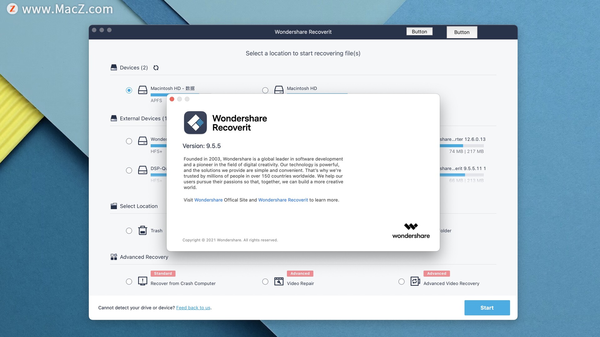 Wondershare Recoverit for Mac(万兴数据恢复软件)9.5.5.11免激活版 - 图1