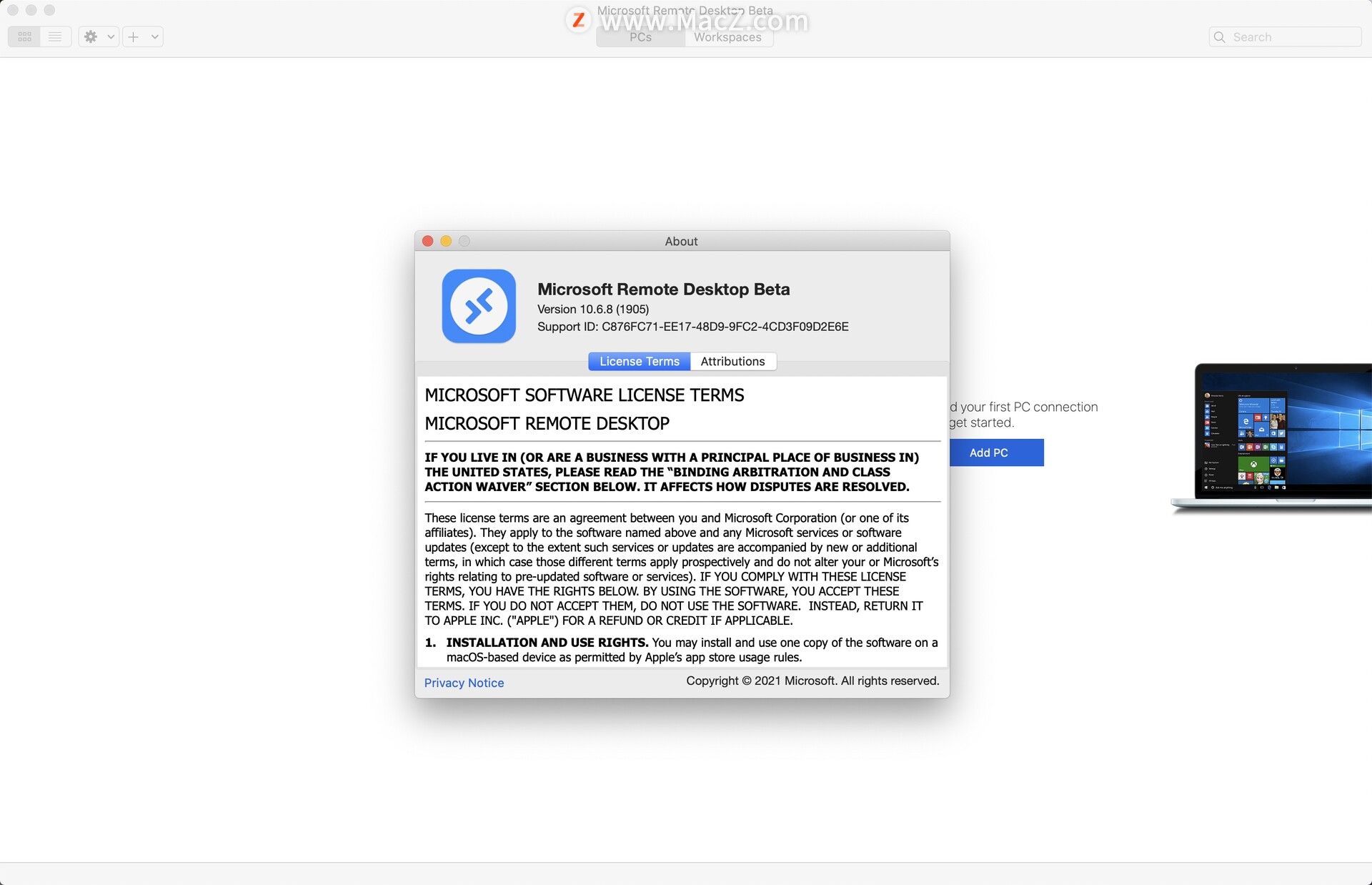 Microsoft Remote Desktop for Mac(微软远程连接工具)v10.6.8(1905)中英直装版 - 图1