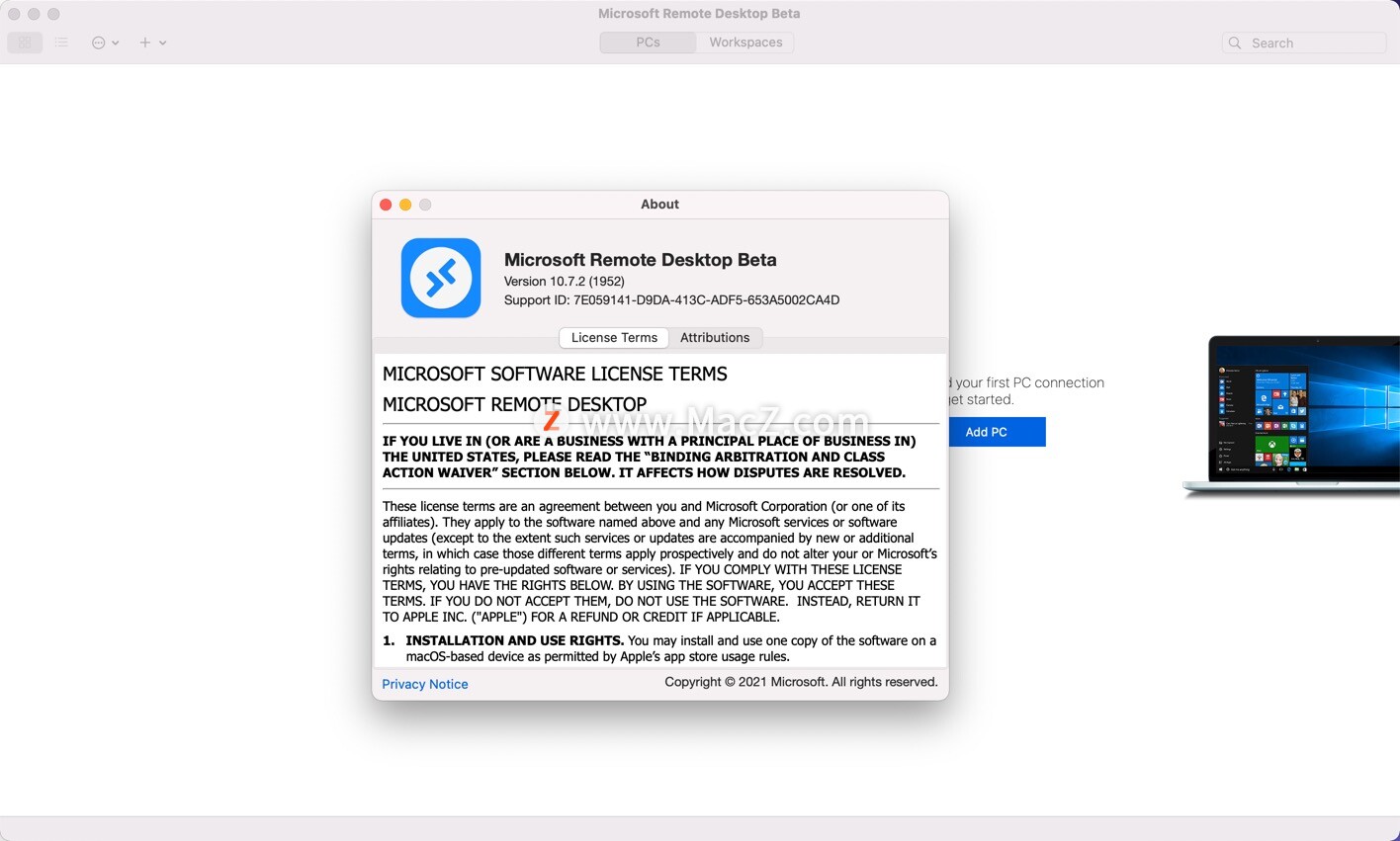 Microsoft Remote Desktop for Mac(微软远程连接工具)v10.7.2(1952)中英直装版 - 图1