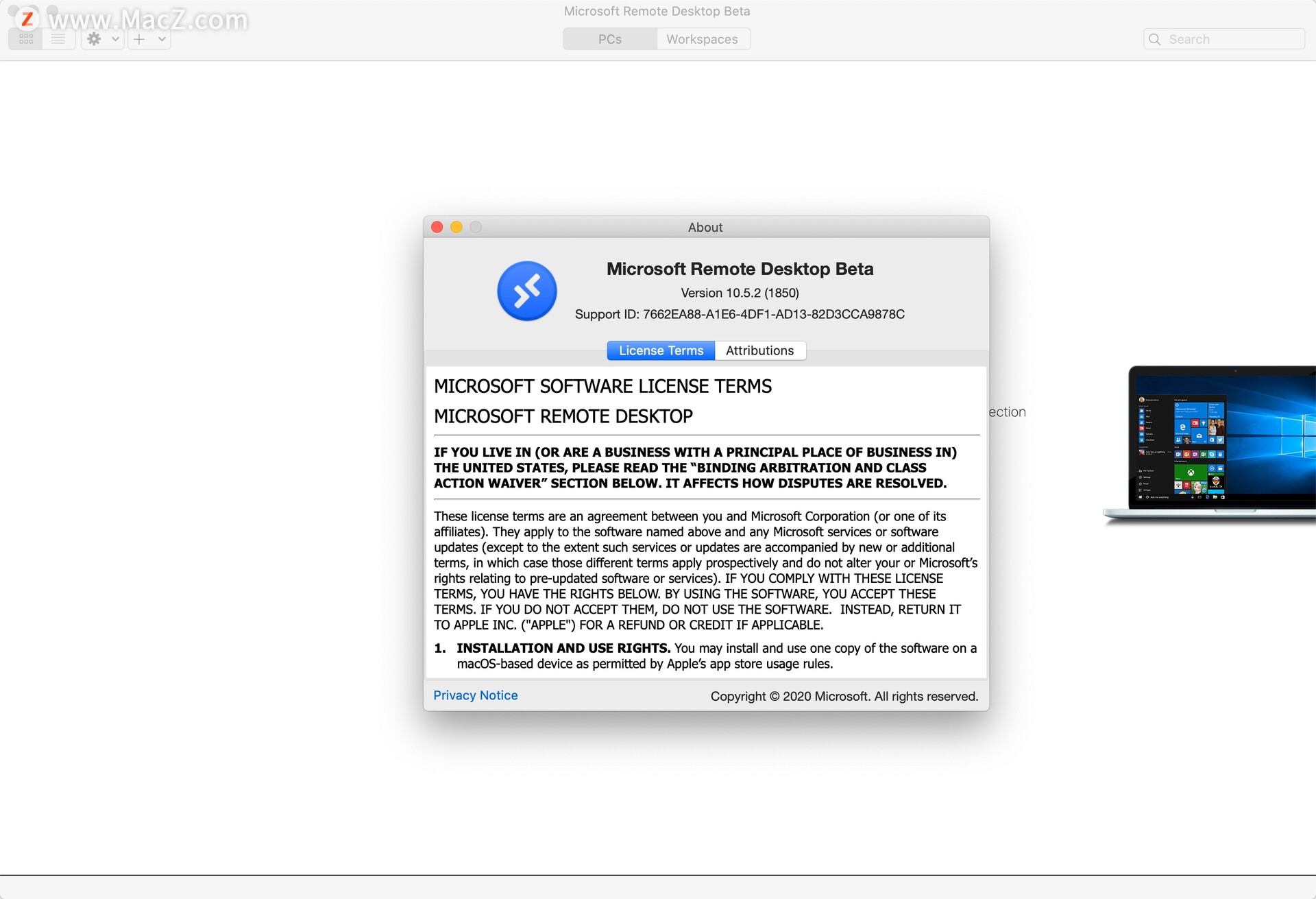 Microsoft Remote Desktop for Mac(微软远程连接工具)v10.5.2(1850)最新版 - 图1