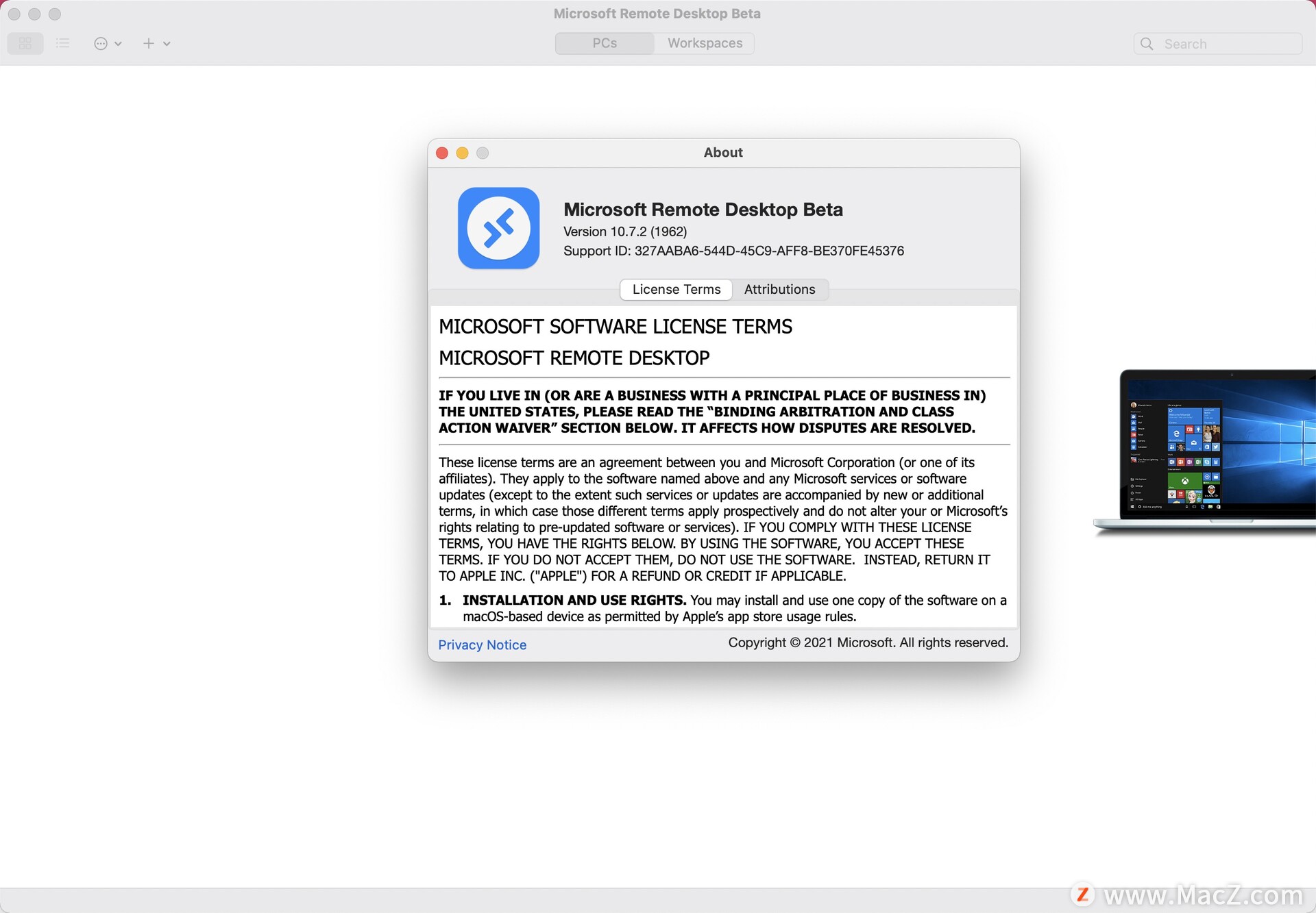 Microsoft Remote Desktop for Mac(微软远程连接工具)v10.7.2(1962)中英直装版 - 图1