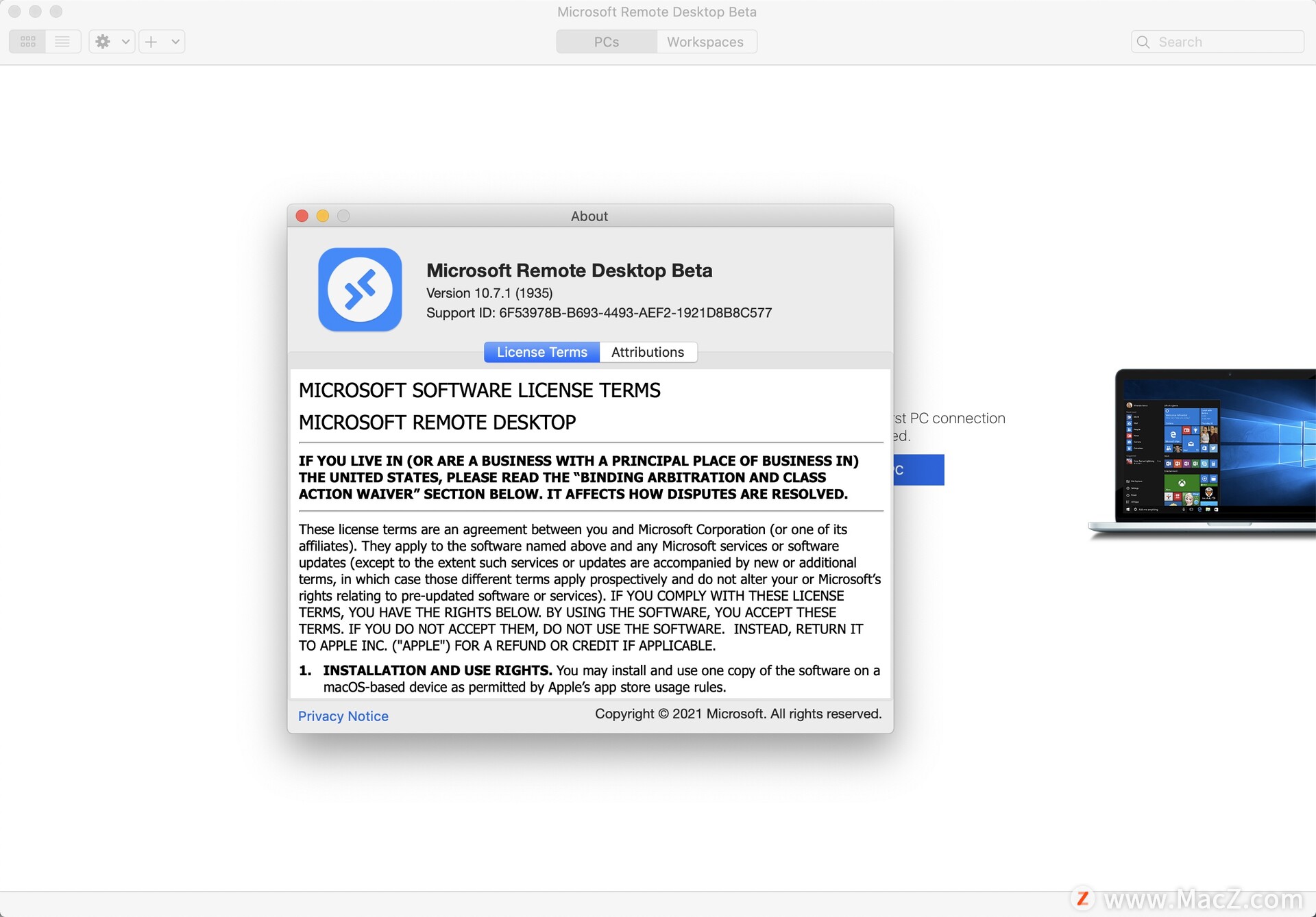 Microsoft Remote Desktop for Mac(微软远程连接工具)v10.7.1(1935)中英直装版 - 图1