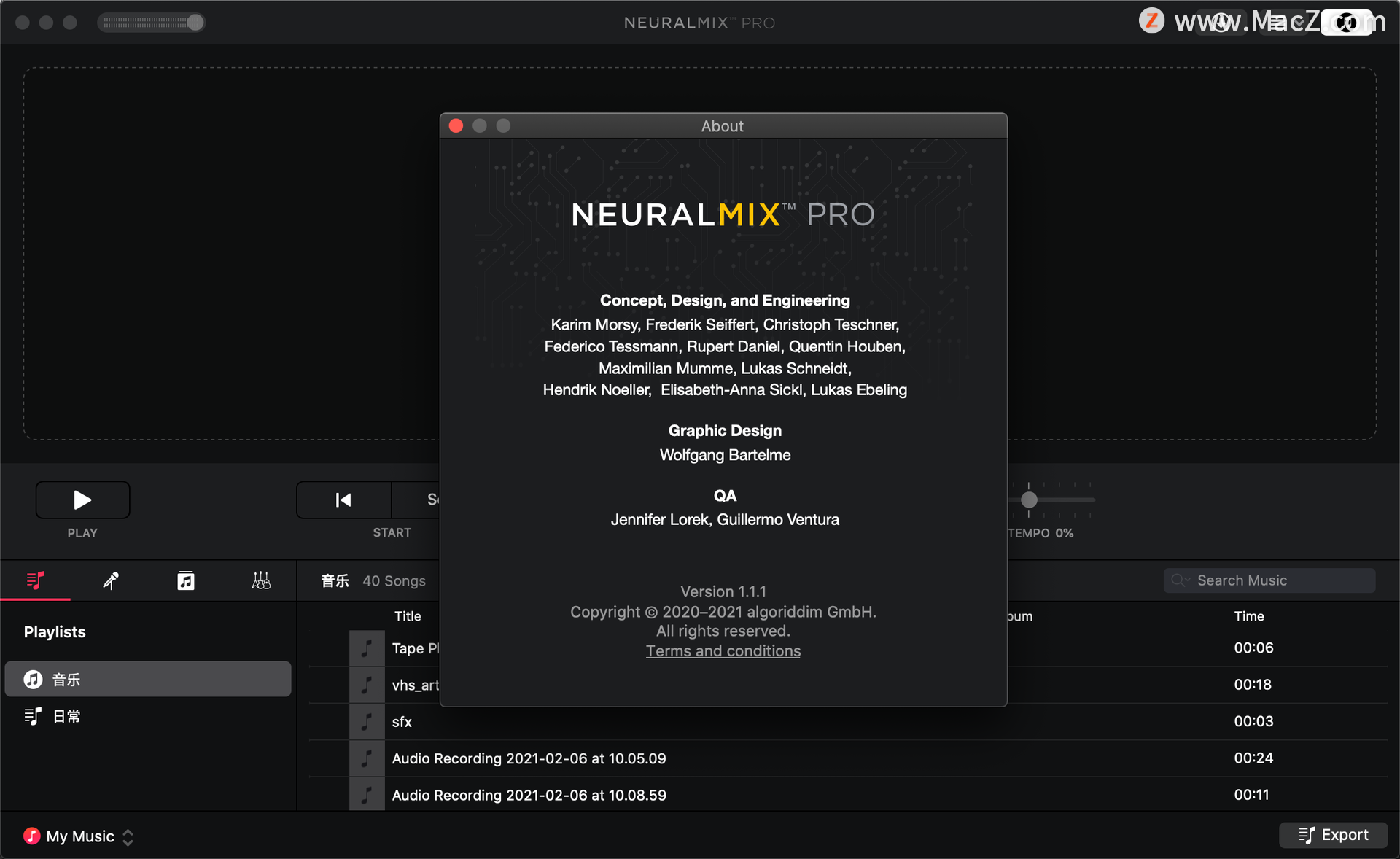 Algoriddim Neural Mix Pro for Mac(实时音源分离工具)v1.1.1 免激活版 - 图1