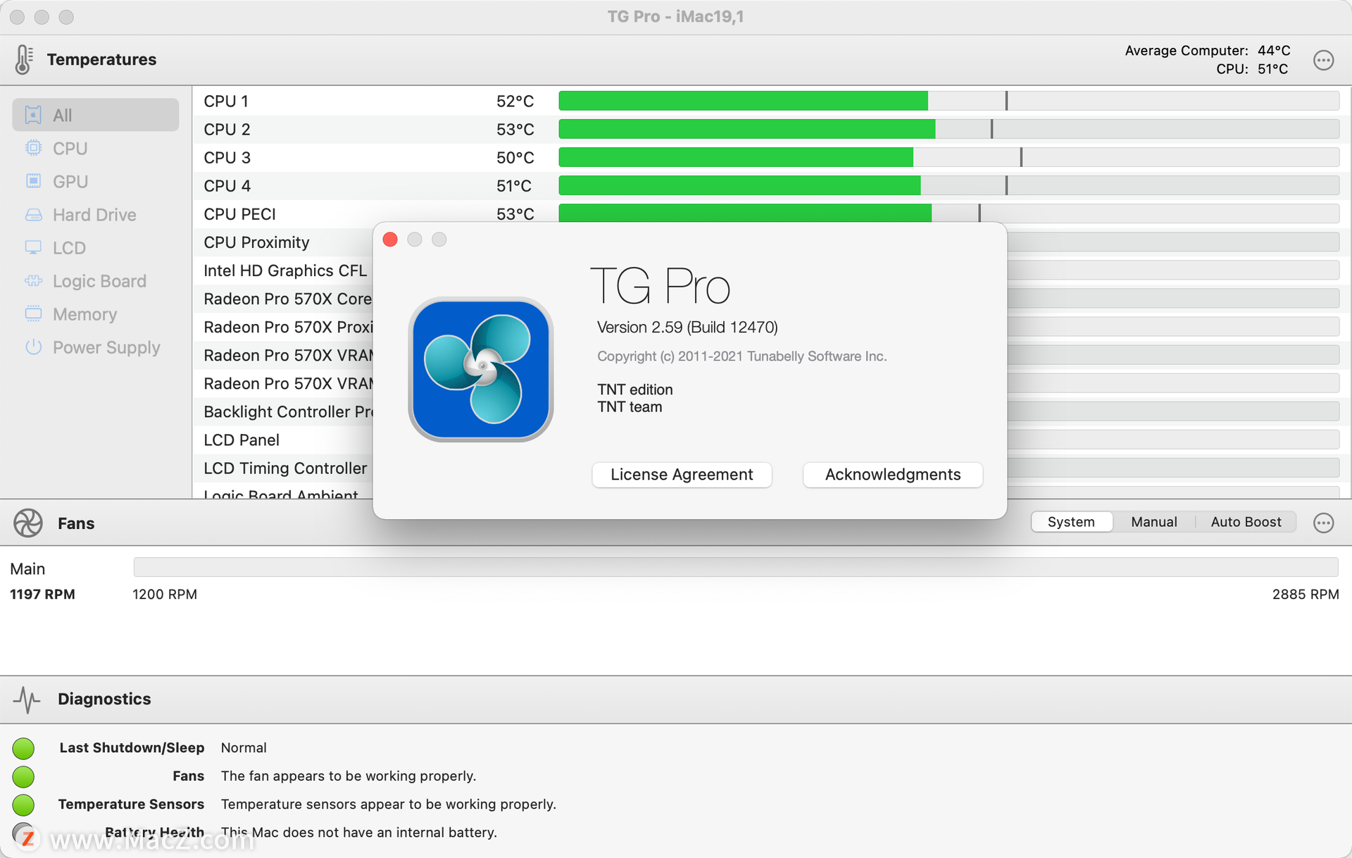 TG Pro for Mac(Mac电脑硬件温度监测工具)v2.59(12470) - 图1